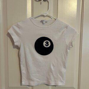 biliard ball baby tee